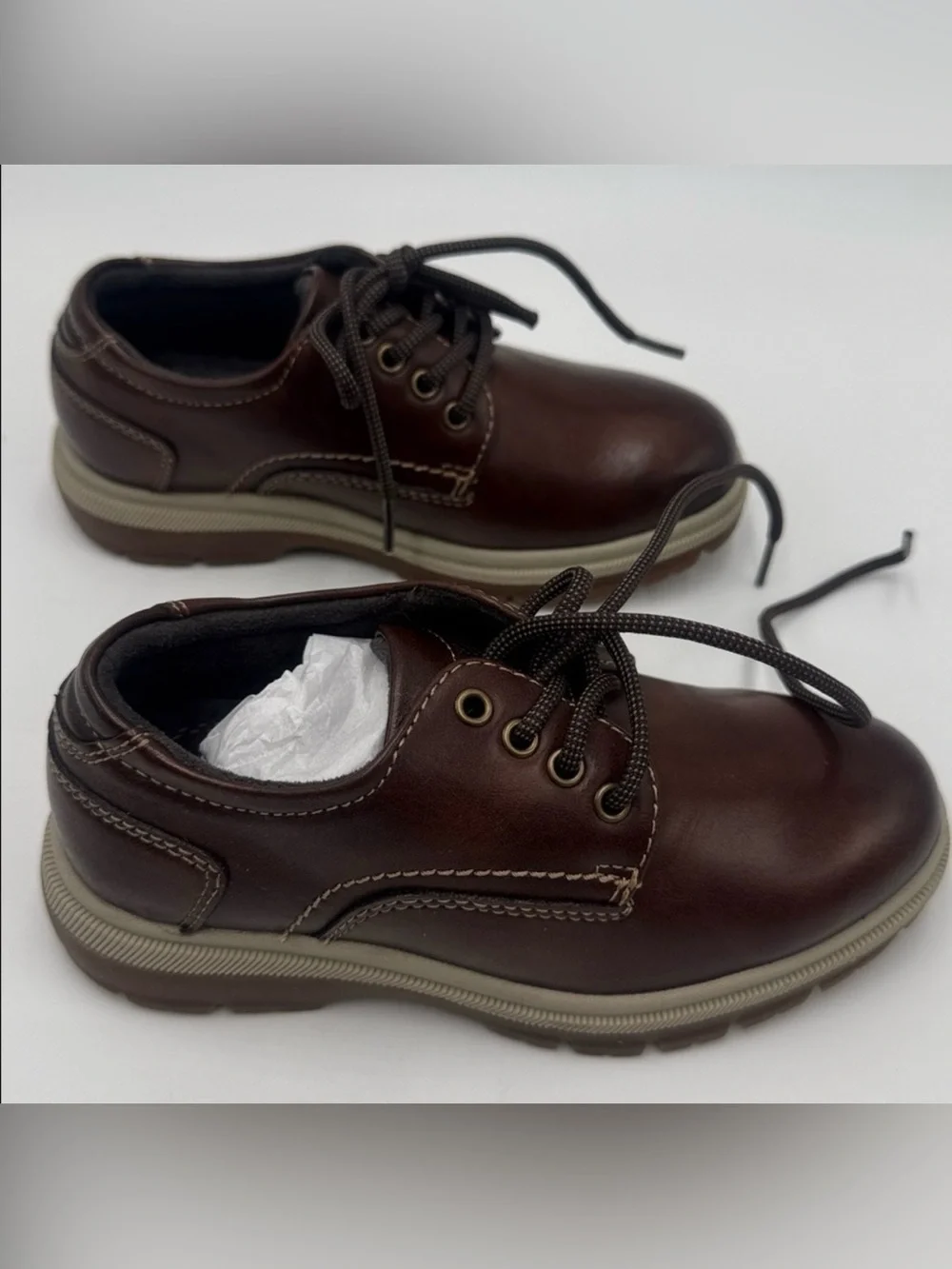 NWOT Florsheim Boys' Brown Dress Shoes with Memory Foam Flexsole Size 11M